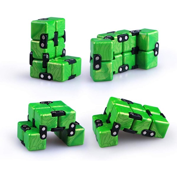 Liten Gyllen Elefant Oppgradert Uendelighetskube Fidget Leke, Kule Mini Gadget Best for Stress og Angstlindring og Drep Tid, Spesial (Smaragdgrønn)