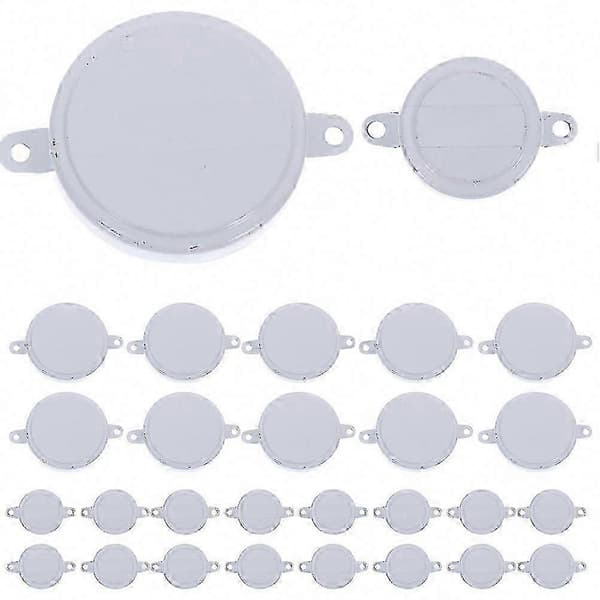 80 st metalloljefatsförslutningslock, propplock för förvaring White 9.00X7.00X1.00CM