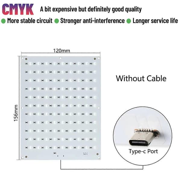 [KK]5 stk. Litofan til LED-panel PLA Basic CMYK Litofan-pakke 3D-print Litofan-billede DIY-lingling{F2} White