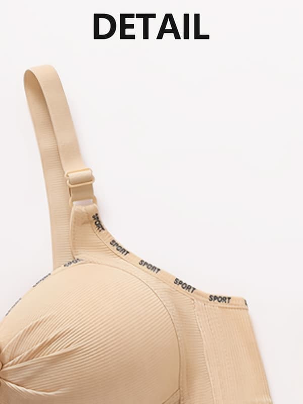3 stk sømløs mammabrystholder push up mykt elastisk stoff plissert design bokstavkant SET2 S