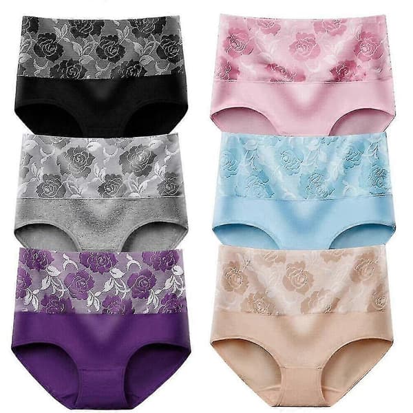 6-pack Läcksäkra Underkläder för Kvinnor Inkontinens Läcksäkra Skyddande Byxor 4XL