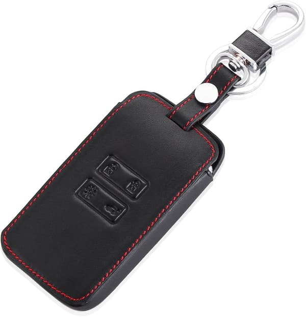 Læder Bil Nøgle Cover Etui Nøglering til Renault Kadjar 4 Knapper Sk{f2}
