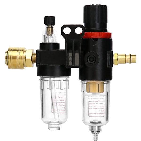 Kompressor Trykkregulator 1/4 Luft Vannseparator med Måler for Kompressor og Luftverktøy