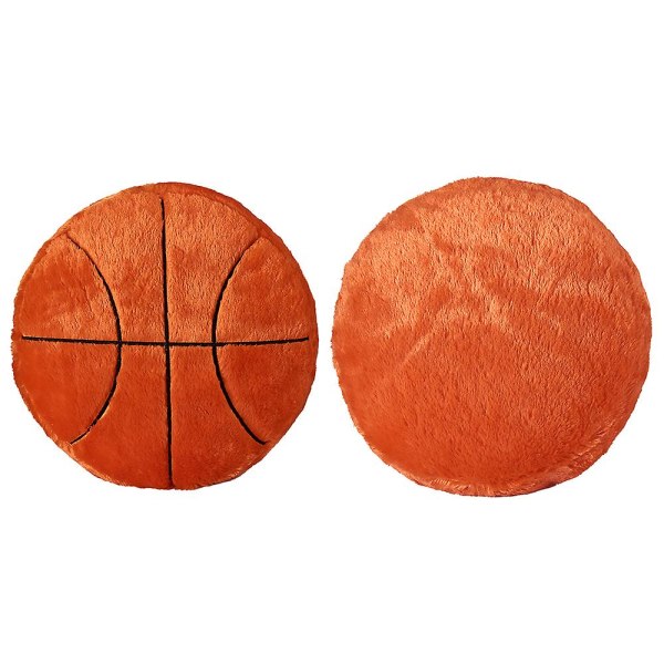 Basketball plysj pute, fluffy utstoppet sportsball ryggpute myk holdbar leke gave