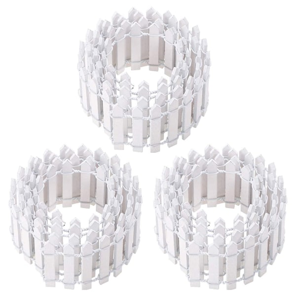 3 stk. 90x5cm Mini Tre Gjerde for Miniatyr Eventyrhage Ornament Gjerde{EE}