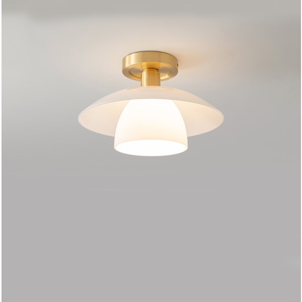 Taklampa helt i koppar, ljus lyxig taklampa, vardagsrumsbalkonglampa, enkel och kreativ taklampa