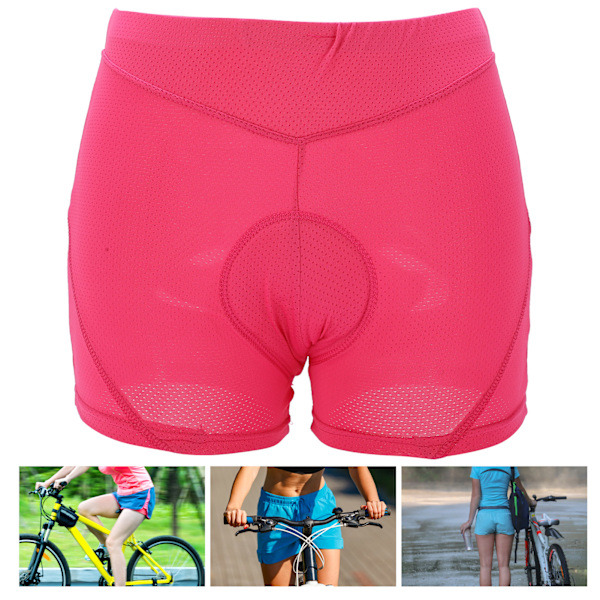 Sykkelshorts med silikonpadding, elastisk, myk, pustende og komfortabelt sykkelundertøy for kvinner XL{F2}