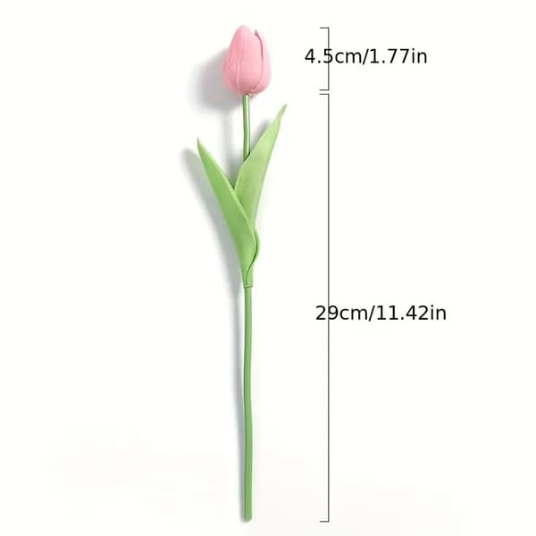 30 stk. kunstige tulipanbuketter – \"ekte\" tulipanblomster til bryllupsdekor *Hvit* White
