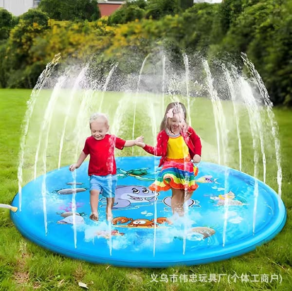Utomhus Splash Sprinkler Vattenlekmatta, Barn Sommar Trädgård Vattenleksak, Rolig Kylande Utomhusaktivitetsmatta 60 cm