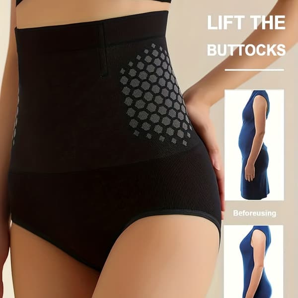 Høy midje shapewear truser magekontroll rumpe løftende truser sømløst kroppsformende undertøy*M*svart black M