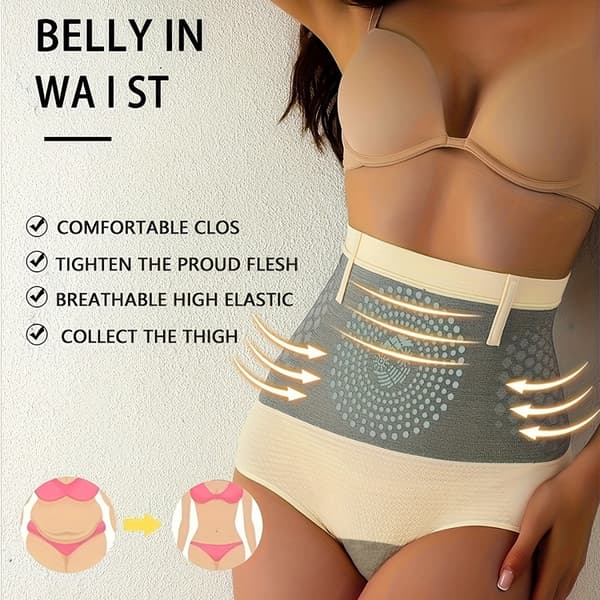 Termiska Shapewear Shorts för Kvinnor Hög Midja Magkontroll Rumplyft Yoga Formande Underkläder M