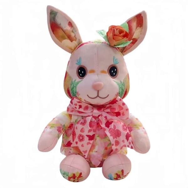 2026 Påskehare Plyslegetøj Blød Kanindukke Forårsgave Varmt Salg Flower Cloth Rabbit