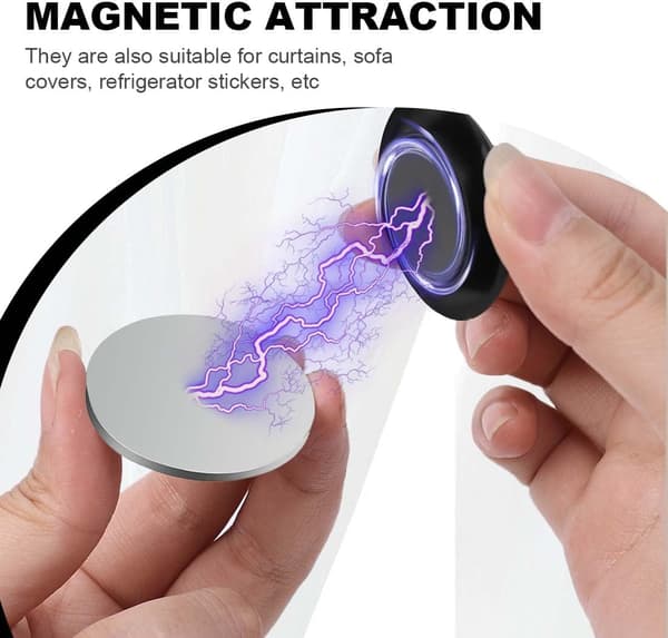 (Sort) 10 par magnetiske gardinstænger, bruseforhængsmagneter der aldrig ruster, gardinmagnet, Dr(f2)