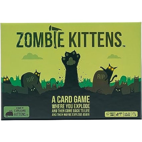 Explosion Kitten Zombie Kitten - Korttipeli aikuisille, teini-ikäisille