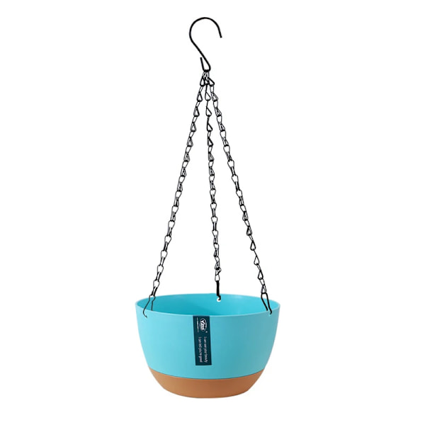 Automatisk Vattenabsorberande Blomkruka, Modern Hängande Korg med Kontrastfärg, Krukor för Trädgård och Inomhusväxter, Balkongfäste blue