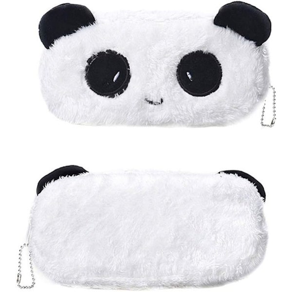 Söt Panda Pennfodral Tecknad Panda Pennväskor Plysch Studenter Pennväskor Portabelt Pennfodral Chic Växel Ficka för Studenter Personal Flicka Användning{F2}