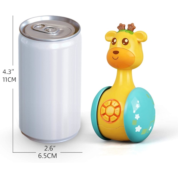 Babyleker - Giraff med musikk og LED-lys, Baby Krabbel leke{F2}
