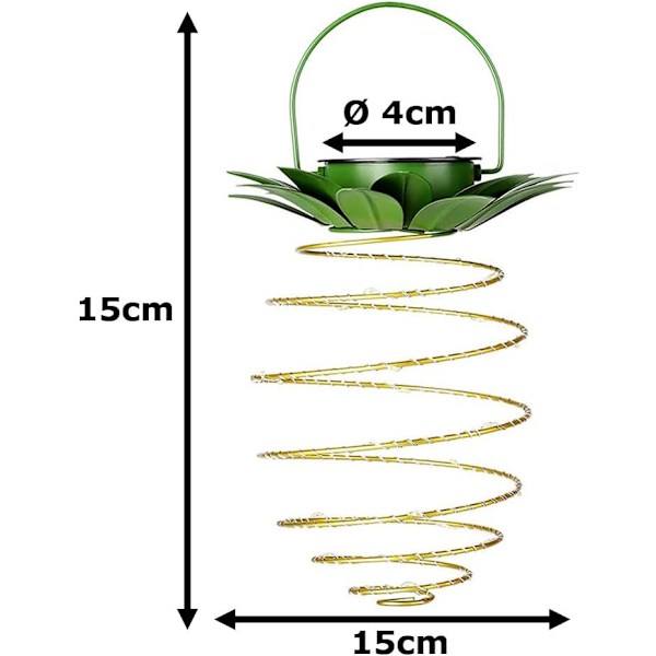 2 stk. Ananas LED Solcellelykt Varmhvit Ananas Solcellelampe Batteri Hage Solcellelys
