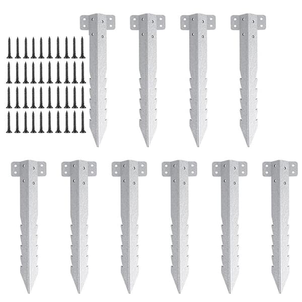 10-pack Kraftiga Fästpinnar Trä Galvaniserat Stål Metall Cor(f2) A