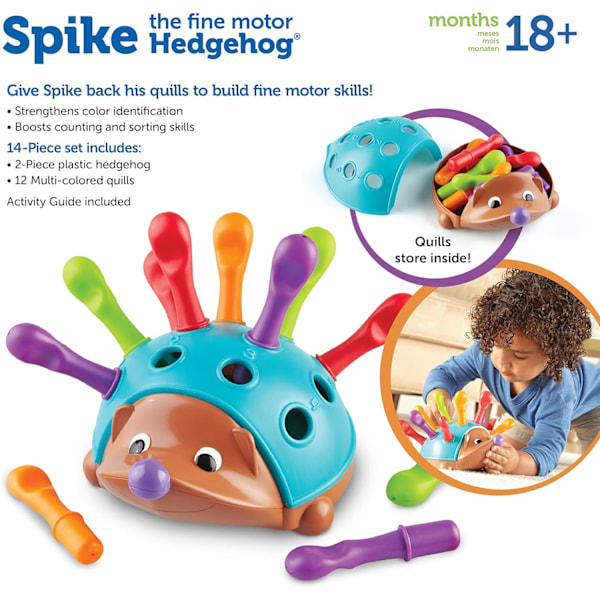 The Fine Motor Hedgehog - Pædagogisk legetøj til tumlinger, finmotorisk og sensorisk legetøj til børn 18+ måneder, Montessori legetøj{F2}
