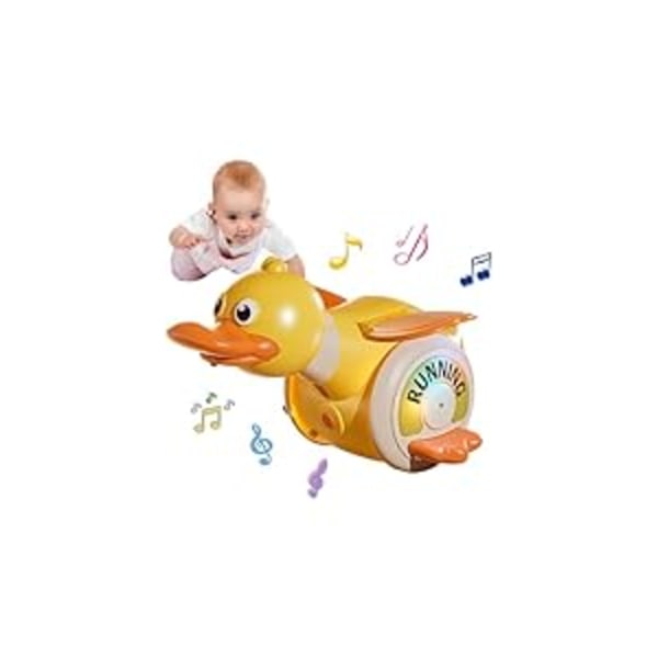 Krypende Krabbe Baby Leke for 3-12M, Sensorisk Mageleketid & Læringsleke med Lys & Lyd
