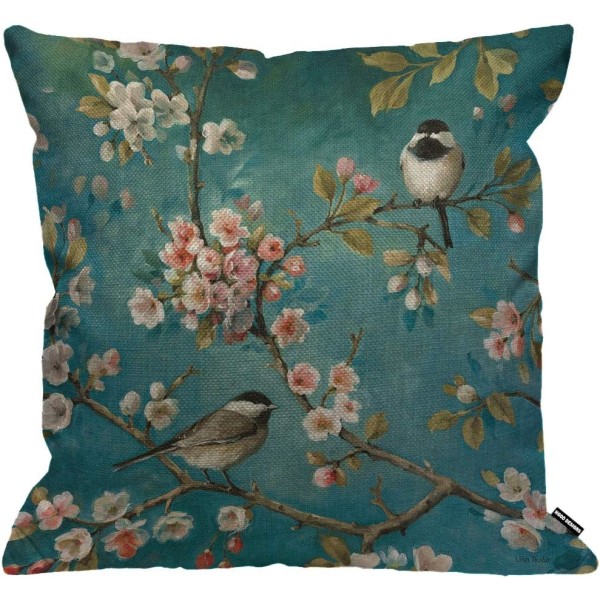 Tree and Flower Cushion Cover Decorative Home Cushion Cover for 45X45cm