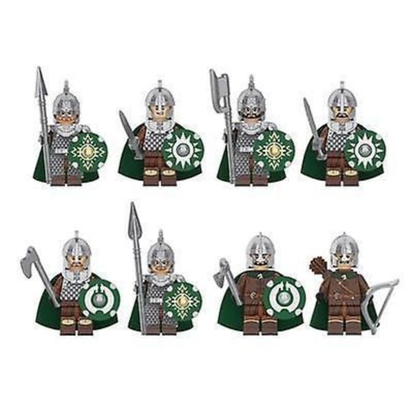 8 stk./sæt Til Ringenes Herre Rohan Ridder Byggeklodser Soldater Figurer Game of Thrones