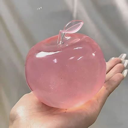 Grønt Eple Squishy Klar Squishy Stressavlastning Angstdempende for Barn og Voksne pink