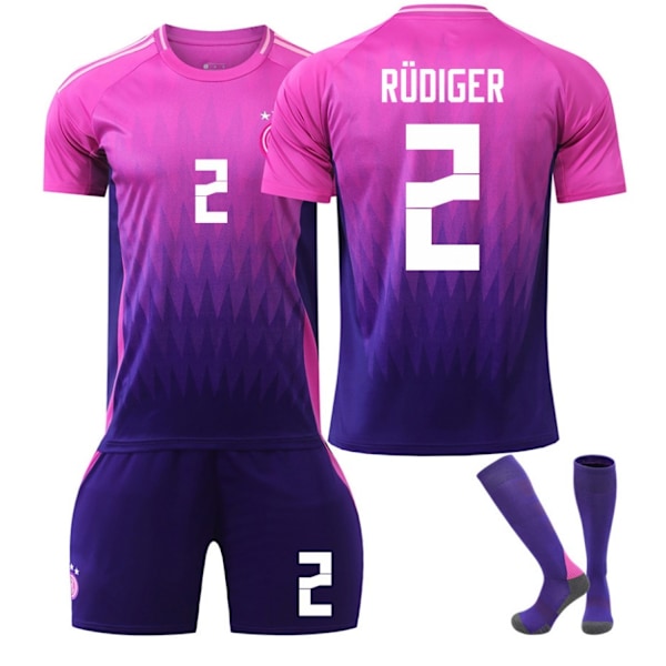 Saksan vieraspaita 2024 nro 2 Antonio Rüdiger paita 24 24{F2} 24 2 Rudiger