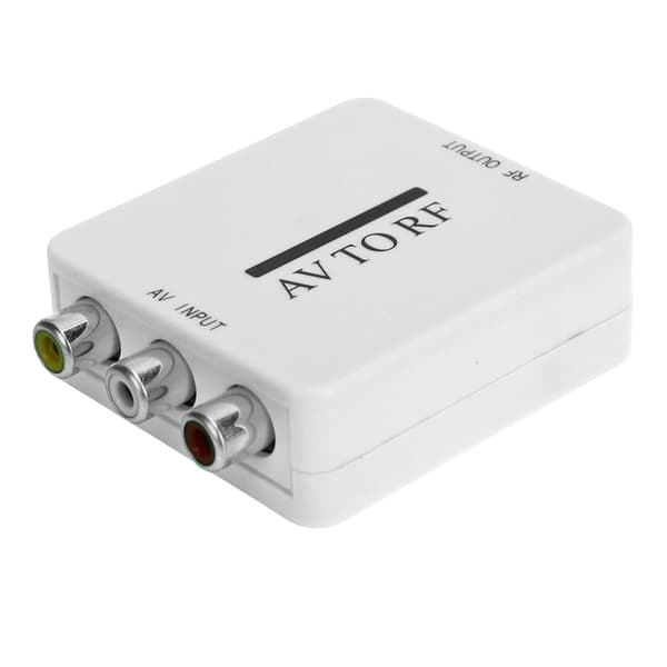 Videokonverterer Mini lydadapter TV-forsterker RCA AV CVSB til RF 67,25 MHz 61,25 MHz