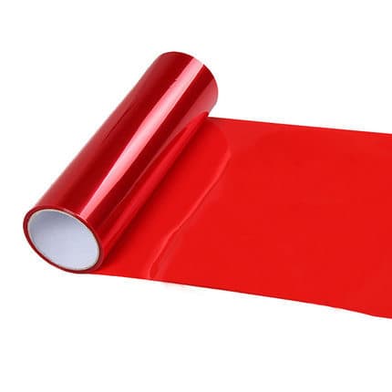 11 x 39 tommer Selvklebende Vinylfilm for Frontlykter, Baklykter og Tåkelys (Rød)