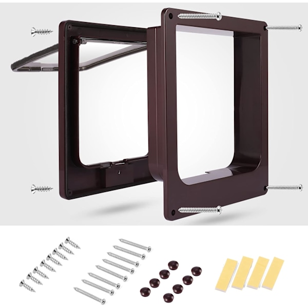 Kissaluukku 4-suuntaisella magneetilla, puulle, lasille, PVC:lle, kissoille ja