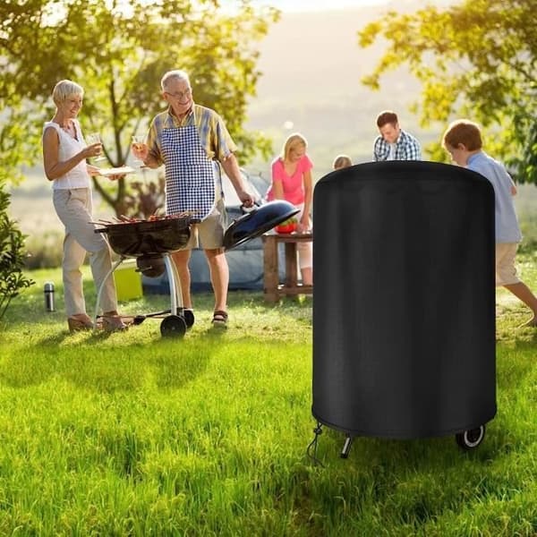 Grillovertræk - Weber - Rund - 210D Oxford - Vandtæt - Sort (61x70cm)