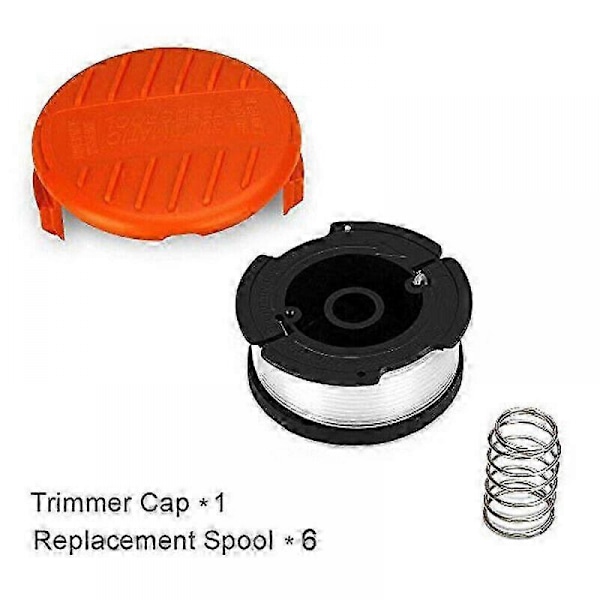 Erstatningsspoler og spindeldeksler for Black & Decker gresstrimmere og kantklippere med trådspole}F2{