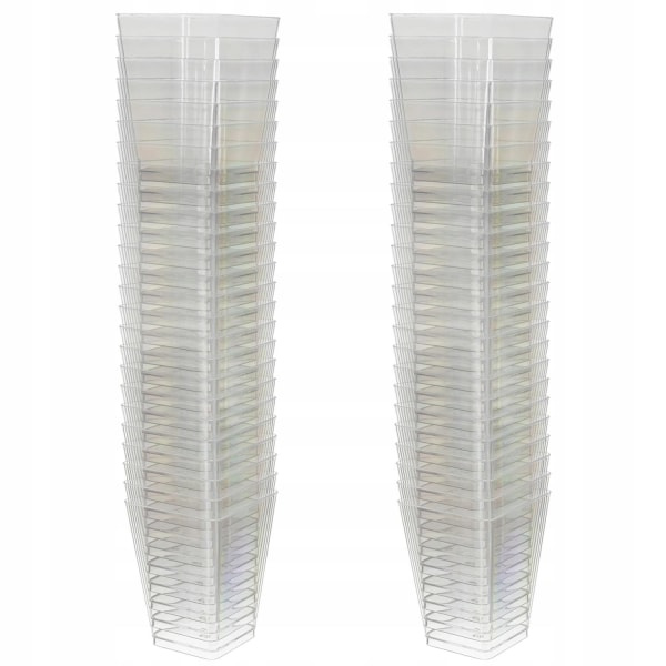 Firkant Plastbeger - 120 ml - 50 stk Transparent