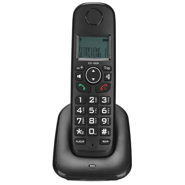 Trådløs telefonhåndsæt Trådløs telefon med nummerpræsentation Gratis opkald One Touch Dial LCD-display EU-stik 100‑240V