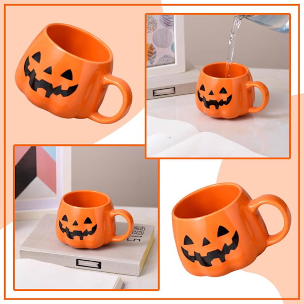 Söpö keraaminen kurpitsamuki Halloween-muki keraaminen kurpitsa Halloween-teemainen espressokuppi Halloween-kahvikupit söpö Halloween-muki