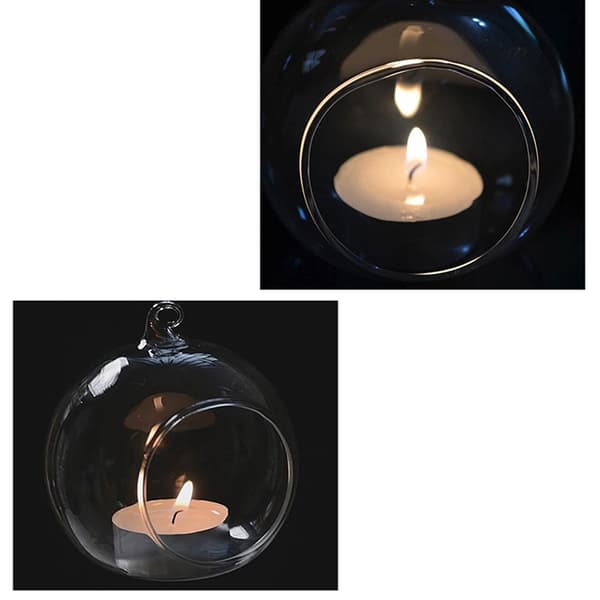 Rund bubbla hängande klar glas terrarium luft värmeljus (f2) 10厘米直径
