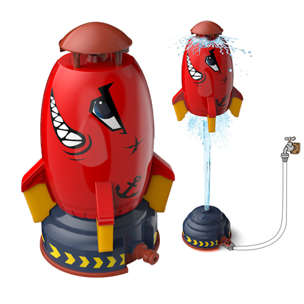 Leksaker Raketuppskjutare för Barn Utomhus Vattenlek Raket Vattensprinkler Leksak Vattentrycksraket för Barn 3 År och Uppåt (Röd){f2}