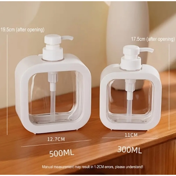 Håndsæbedispenser 300 ml 500 ml med pumpe lille plastik opvaskesæbedispenser sort
