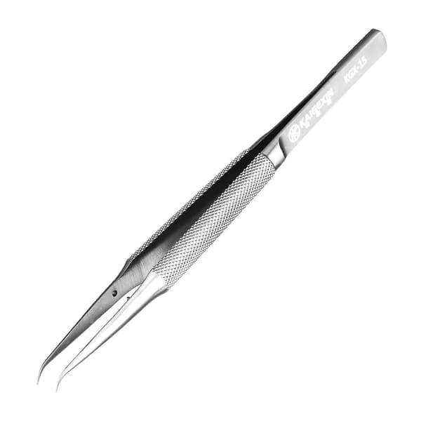 Antimagnetisk præcisionstang af titaniumlegering til elektronik, laboratoriearbejde, ikke-magnetisk 0,15 mm finspidstang Bent