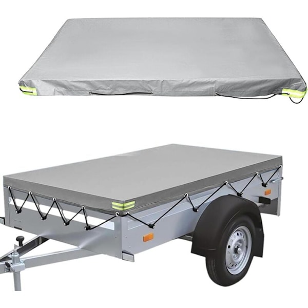 Trailerpresenning - 208 x 114 x 13 cm - Støvtæt - Til 750 kg Trailer - Grå