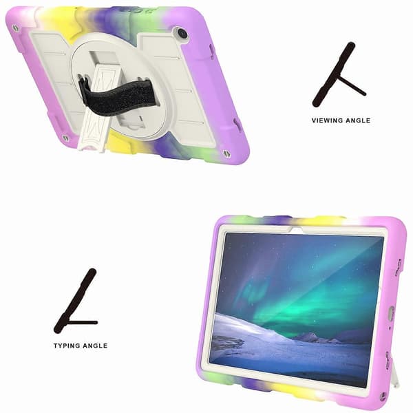 Slitesterkt deksel med stativ og skulderstropp for Samsung Galaxy Tab A9+ (TPU+PC)(F235)