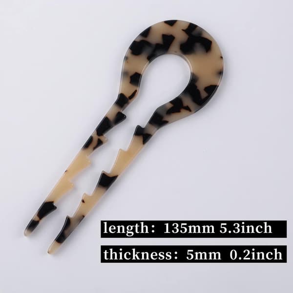 st 13,5 cm U-formad acetat 2-stifts hårknut, hårgaffel för kvinnor}F2{