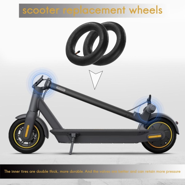 2 stk 8,5-tommer tykke dæk slange 8 1/2 X 2 til elektrisk scooter Oppustet reserve dæk Udskift slange
