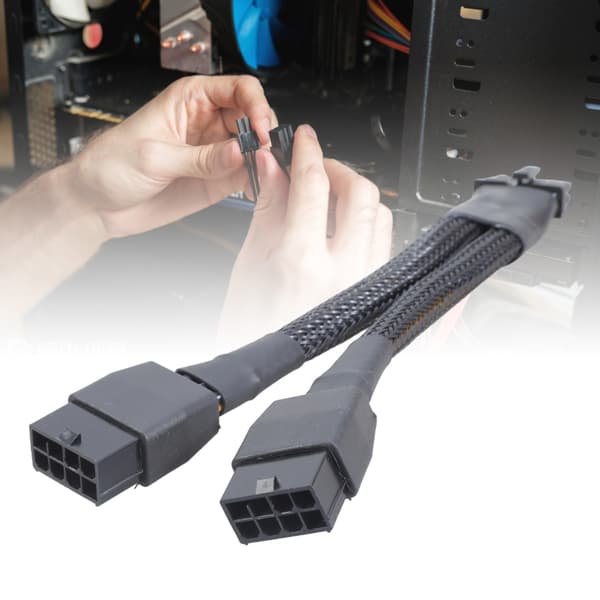 Dobbelt 8-bens hun til 12+4-bens 16-bens han adapterkabel til RTX4070 4080 Stabil(f2)