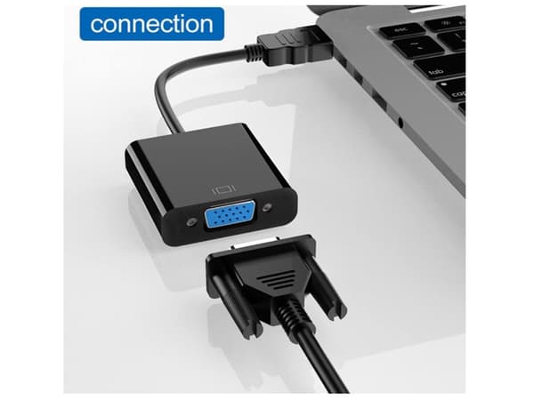 HDMI til VGA-adapterkonverterer HDMI til VGA-adapter med Full HD 1080P svart YEMAESRE(f2)