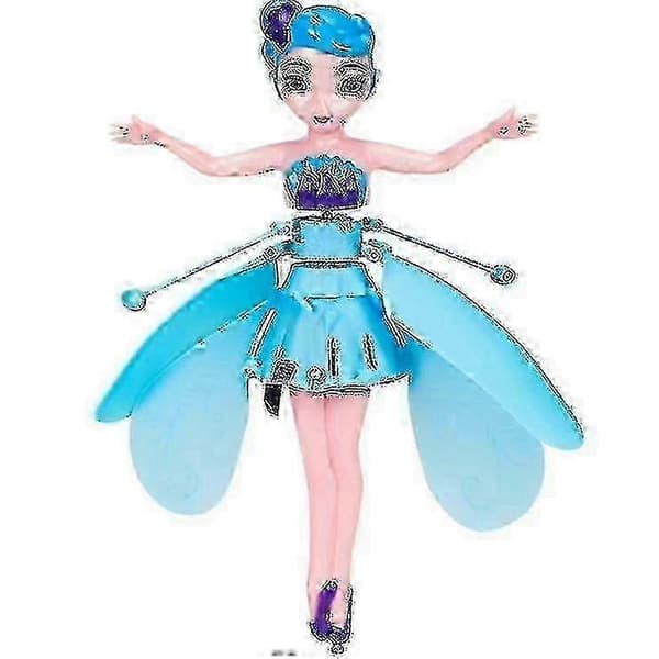 Flyvende Fe Flyvende Prinsessedukke Magisk Flyvende Pixie Legetøj Infrarød Induktionskontrol Legetøj, Halloween Julepiger Og Drenge Legetøj TJ1 Blue