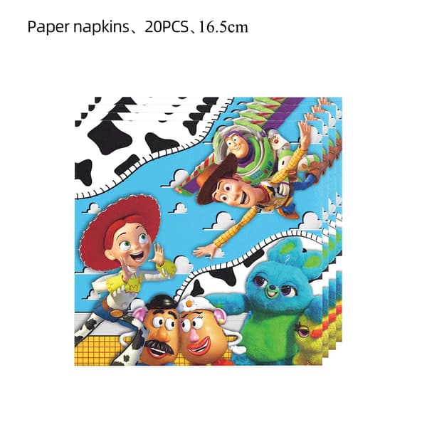 Toy Story Kalas Servis Set Papperstallrikar Duk Födelsedagsdekoration Present 1set Banner