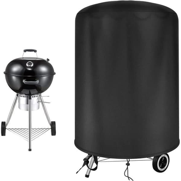 Grillovertræk - Weber - Rund - 210D Oxford - Vandtæt - Sort (61x70cm)